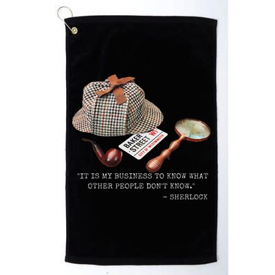 It Is My Business To Know. Novelty Sherlock Holmes Mystery Golf Towel