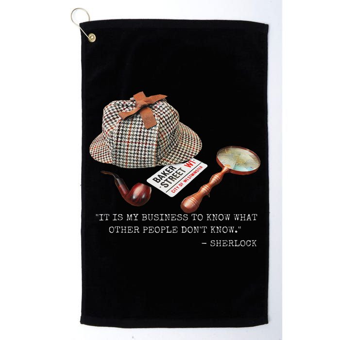 It Is My Business To Know. Novelty Sherlock Holmes Mystery Golf Towel