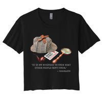 It Is My Business To Know. Novelty Sherlock Holmes Mystery Crop Top