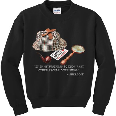 It Is My Business To Know. Novelty Sherlock Holmes Mystery Kids Sweatshirt