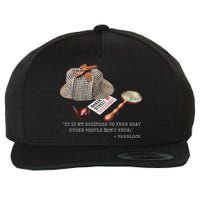 It Is My Business To Know. Novelty Sherlock Holmes Mystery Wool Snapback Cap