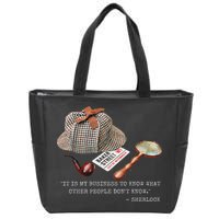 It Is My Business To Know. Novelty Sherlock Holmes Mystery Zip Tote Bag