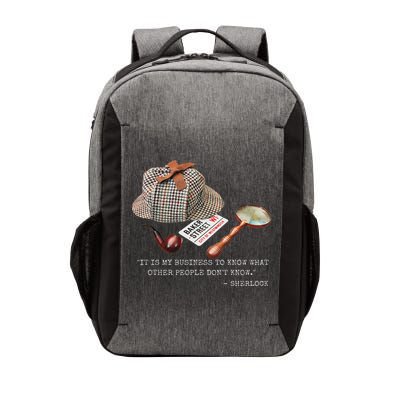 It Is My Business To Know. Novelty Sherlock Holmes Mystery Vector Backpack