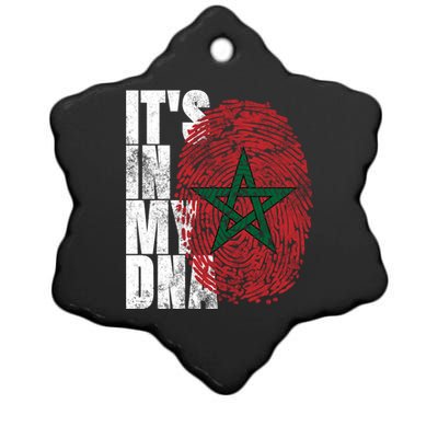 Its In My Dna Moroccan African Funny Gift Moorish Morocco Flag Gift Ceramic Star Ornament