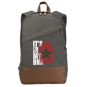 Its In My Dna Moroccan African Funny Gift Moorish Morocco Flag Gift Cotton Canvas Backpack