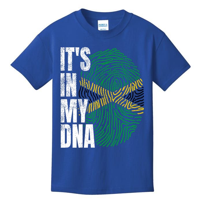 It's In My Dna Jamaican Flag Jamaica Boy Girl Gift Kids T-Shirt