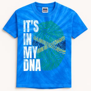 It's In My Dna Jamaican Flag Jamaica Boy Girl Gift Kids Tie-Dye T-Shirt