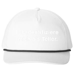 Ich Identifiziere Mich Als Teller Snapback Five-Panel Rope Hat