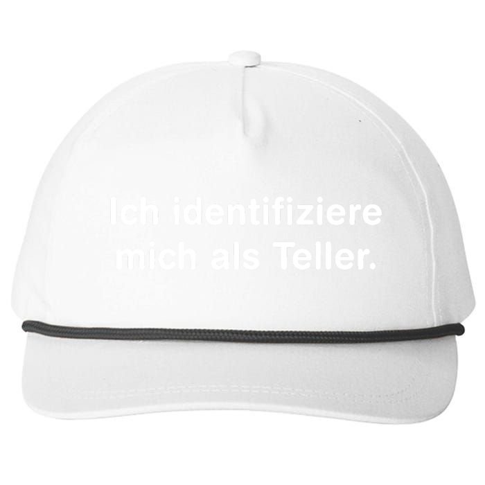 Ich Identifiziere Mich Als Teller Snapback Five-Panel Rope Hat