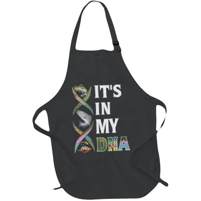 It's In My Dna Fishing Full-Length Apron With Pockets