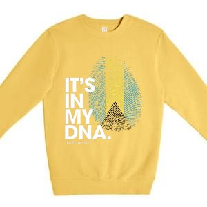 Its In My Dna Bahamas Flag Gift Bahamian Roots Gift Premium Crewneck Sweatshirt