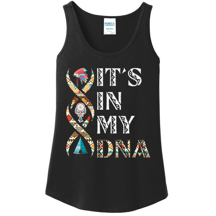 Its In My DNA Native American Ladies Essential Tank