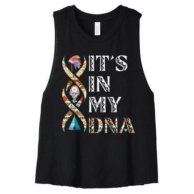 Its In My DNA Native American Women's Racerback Cropped Tank