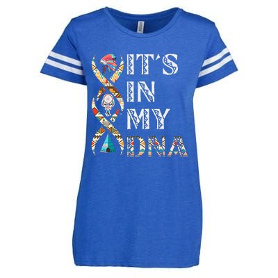 Its In My DNA Native American Enza Ladies Jersey Football T-Shirt