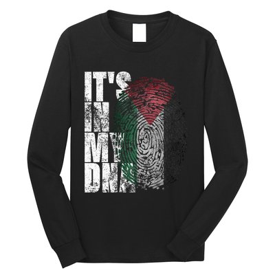 It In My Dna Palestinian Arabic Gifts Palestine Flag Long Sleeve Shirt