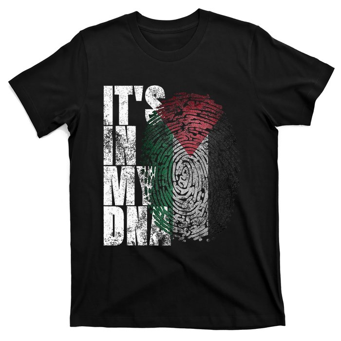 It In My Dna Palestinian Arabic Gifts Palestine Flag T-Shirt