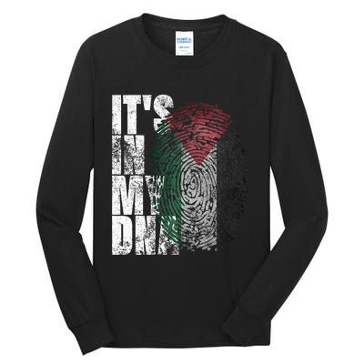 It In My Dna Palestinian Arabic Gifts Palestine Flag Tall Long Sleeve T-Shirt