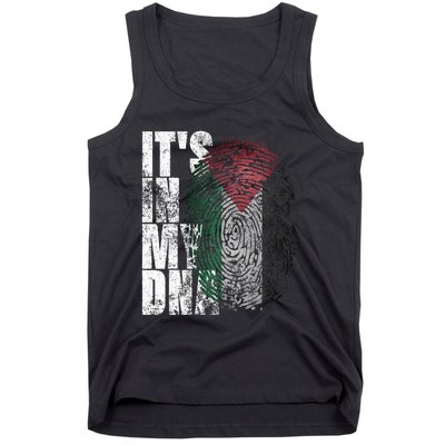 It In My Dna Palestinian Arabic Gifts Palestine Flag Tank Top