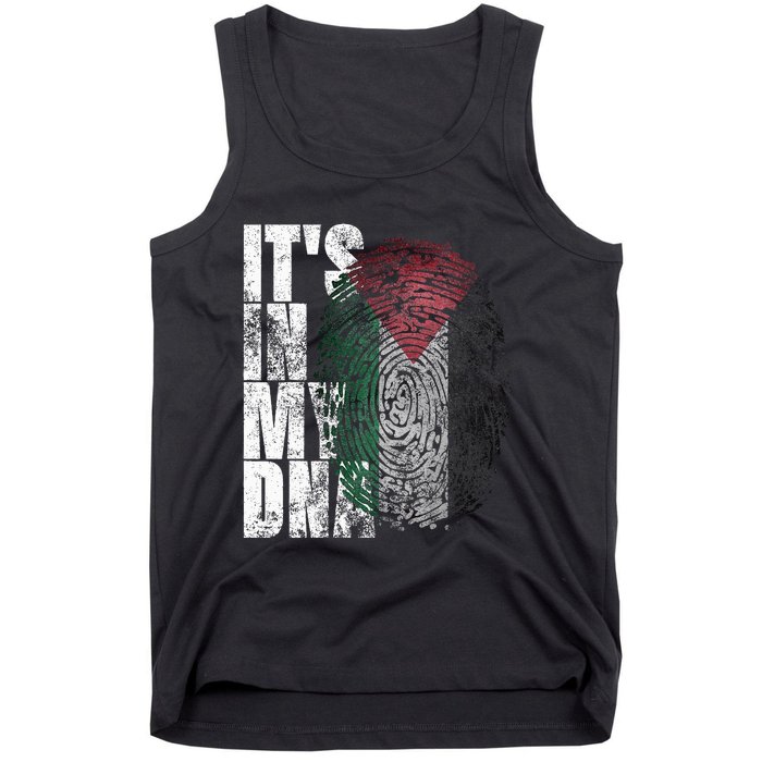 It In My Dna Palestinian Arabic Gifts Palestine Flag Tank Top