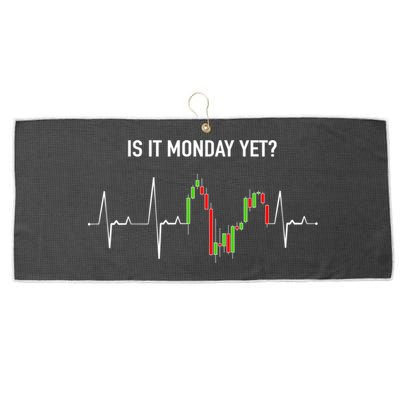 Is It Monday Yet Investor Day Trading Stock Market Trader Gift Large Microfiber Waffle Golf Towel