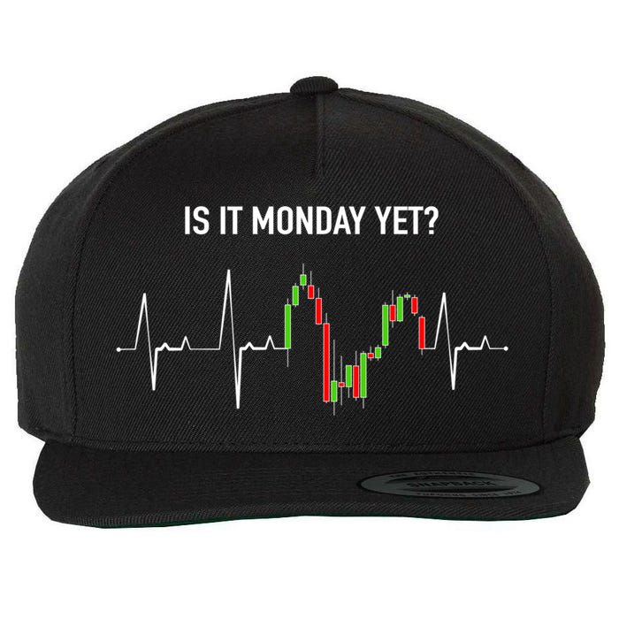 Is It Monday Yet Investor Day Trading Stock Market Trader Gift Wool Snapback Cap