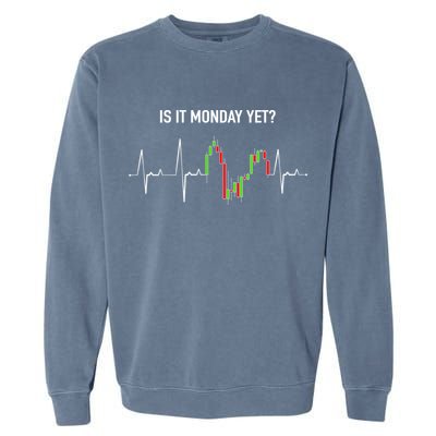 Is It Monday Yet Investor Day Trading Stock Market Trader Gift Garment-Dyed Sweatshirt