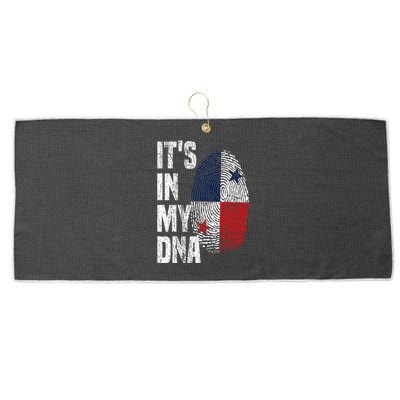 It's In My DNA Panama Flag Panama Heritage Panamanian Flag Large Microfiber Waffle Golf Towel