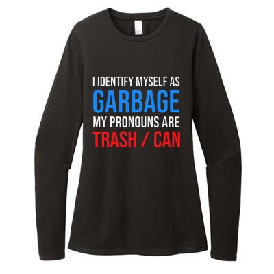 I Identify Myself As Garbage Supporters For Trump Womens CVC Long Sleeve Shirt