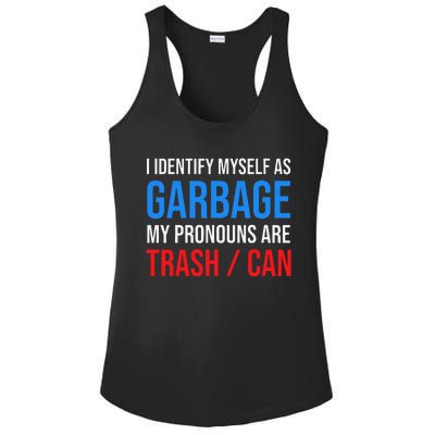 I Identify Myself As Garbage Supporters For Trump Ladies PosiCharge Competitor Racerback Tank