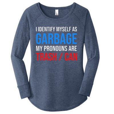 I Identify Myself As Garbage Supporters For Trump Women's Perfect Tri Tunic Long Sleeve Shirt