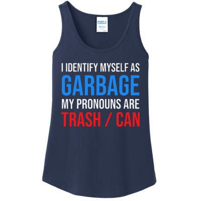 I Identify Myself As Garbage Supporters For Trump Ladies Essential Tank