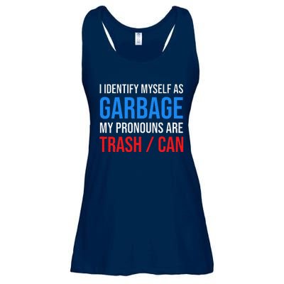 I Identify Myself As Garbage Supporters For Trump Ladies Essential Flowy Tank