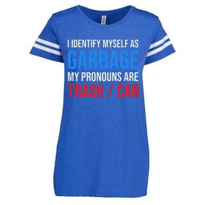 I Identify Myself As Garbage Supporters For Trump Enza Ladies Jersey Football T-Shirt