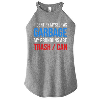 I Identify Myself As Garbage Supporters For Trump Women’s Perfect Tri Rocker Tank