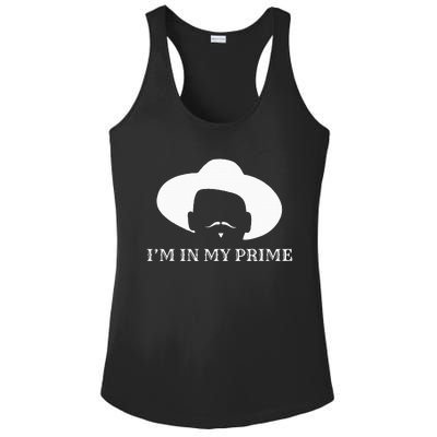 IM In My Prime Western Doc Holliday Cow Outlaw Mustache Ladies PosiCharge Competitor Racerback Tank