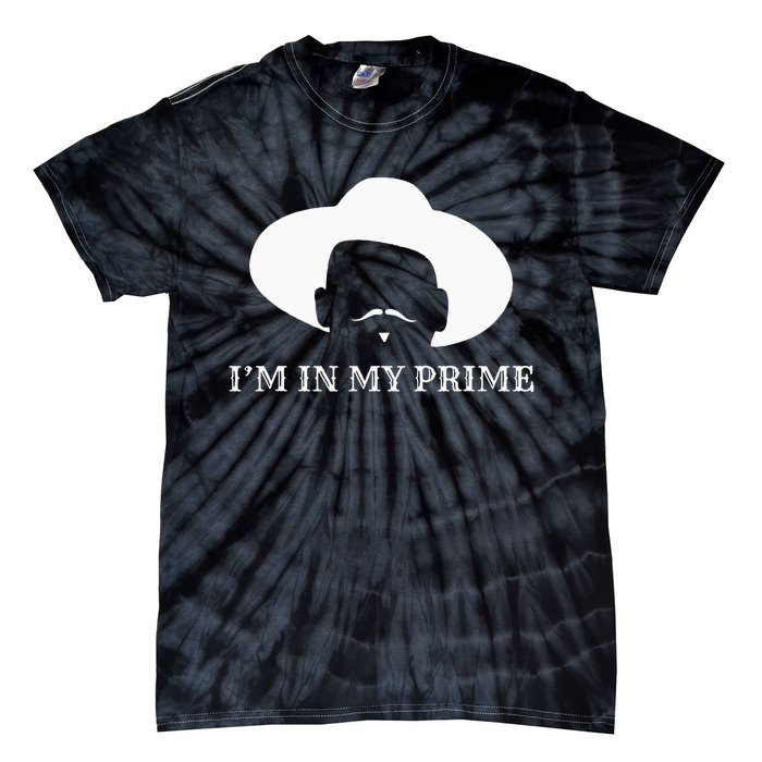 IM In My Prime Western Doc Holliday Cow Outlaw Mustache Tie-Dye T-Shirt