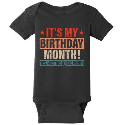 It Is My Birthday Yes The Whole Month Birthday Baby Bodysuit