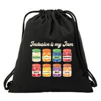 Inclusion Is My Jam Drawstring Bag