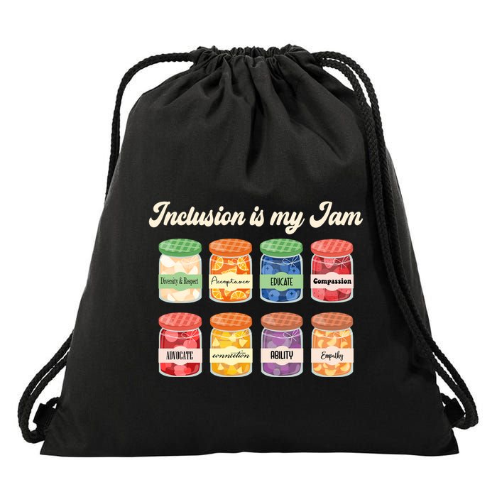 Inclusion Is My Jam Drawstring Bag