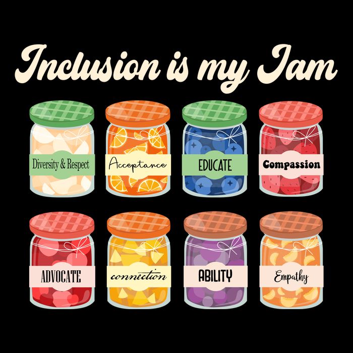Inclusion Is My Jam Drawstring Bag