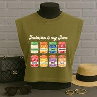 Inclusion Is My Jam Garment-Dyed Women's Muscle Tee