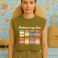 Inclusion Is My Jam Garment-Dyed Women's Muscle Tee