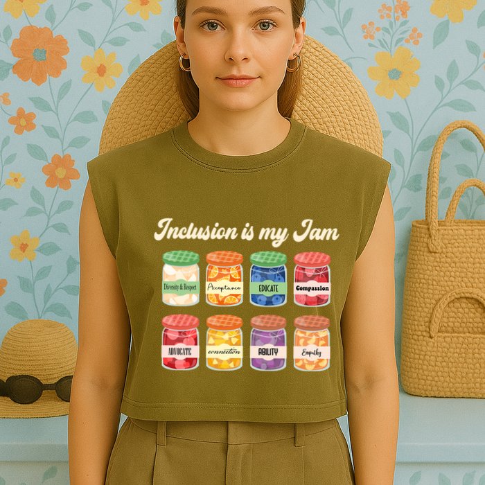 Inclusion Is My Jam Garment-Dyed Women's Muscle Tee