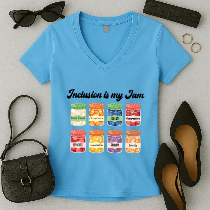 Inclusion Is My Jam Women's V-Neck T-Shirt