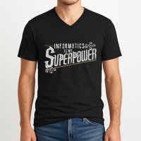 Informatics Is My Superpower Health Informatics Gift V-Neck T-Shirt