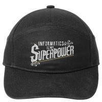 Informatics Is My Superpower Health Informatics Gift 7-Panel Snapback Hat