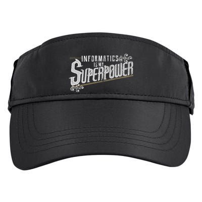 Informatics Is My Superpower Health Informatics Gift Adult Drive Performance Visor