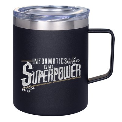 Informatics Is My Superpower Health Informatics Gift 12oz Stainless Steel Coffee Mug