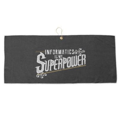 Informatics Is My Superpower Health Informatics Gift Large Microfiber Waffle Golf Towel