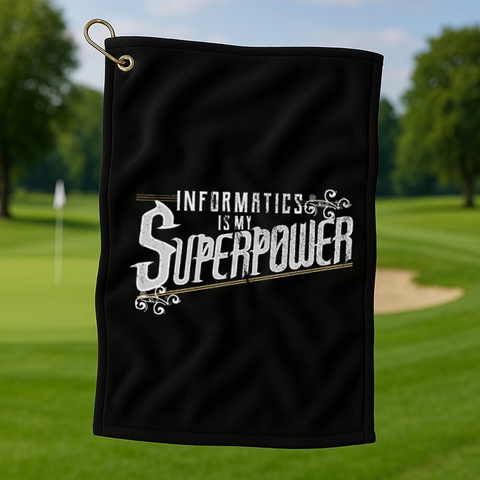 Informatics Is My Superpower Health Informatics Gift Golf Towel